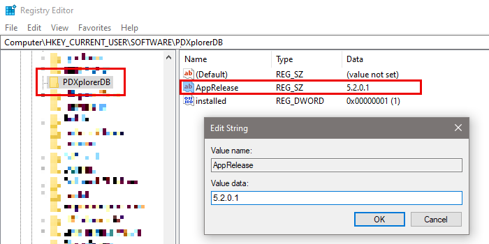 Windows Registry key for AppRelease Windows Registry key for AppRelease