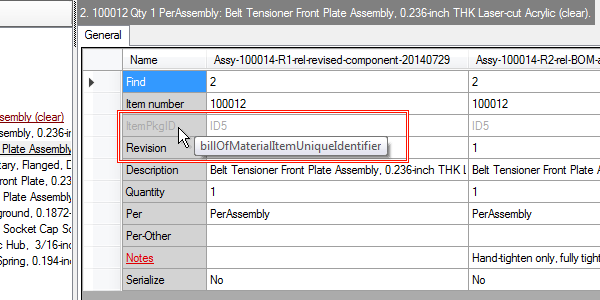 PDXplorer grid shows IPC-2570 attribute name PDXplorer grid shows IPC-2570 attribute name